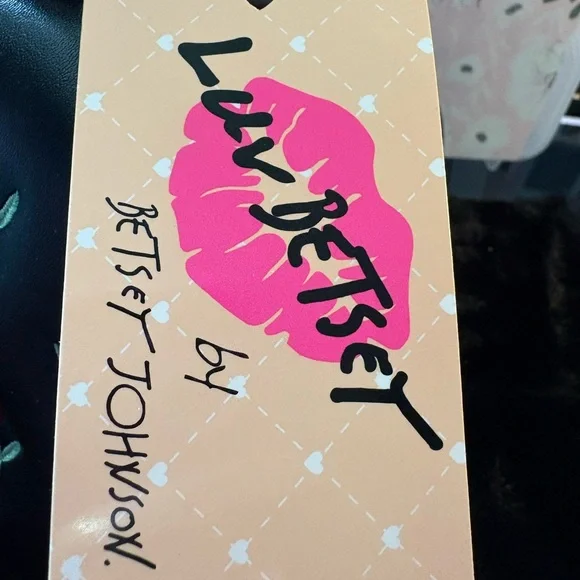 Luv Betsey - Black Satchel with Red Tulip Embroidery - Picture 6 of 12